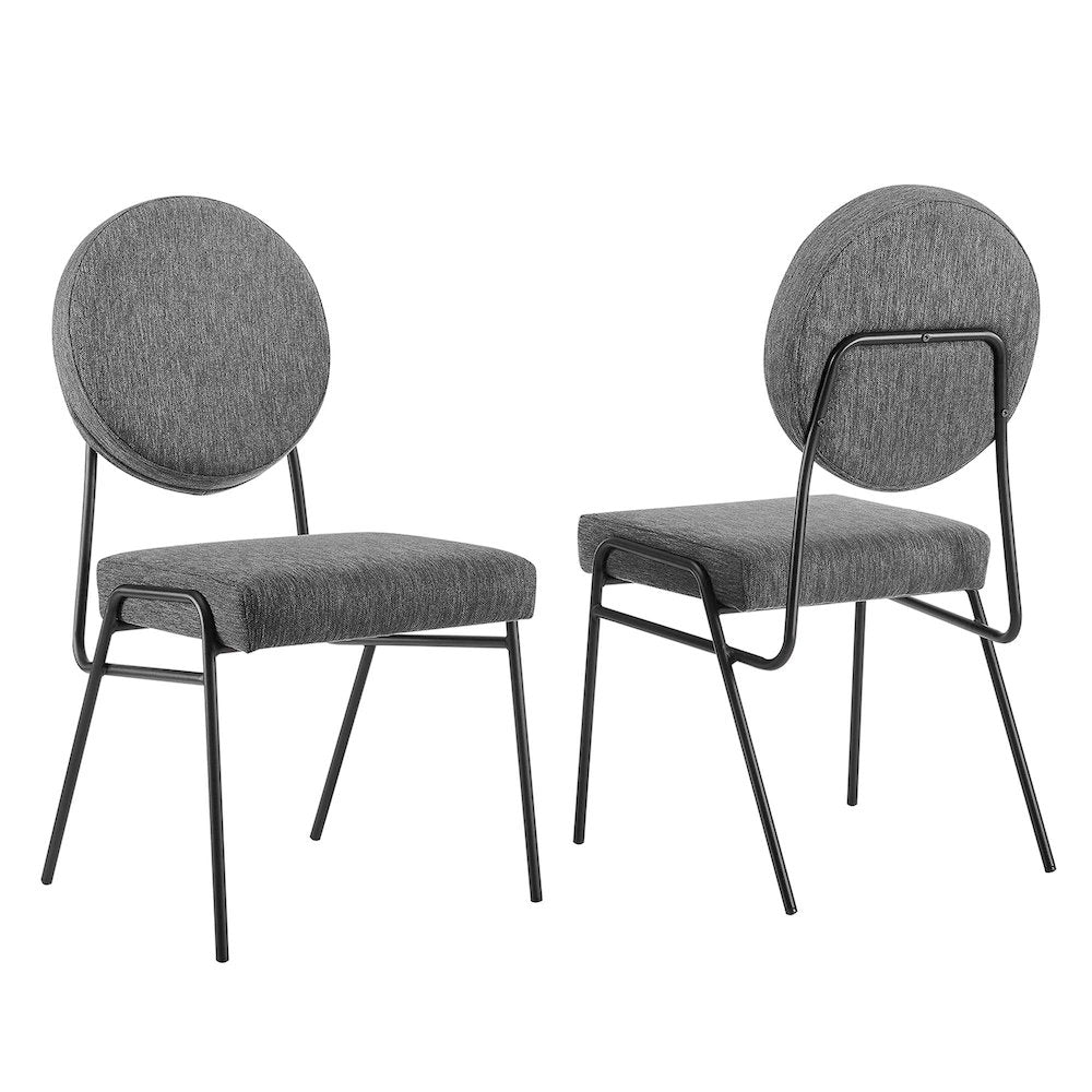 Craft Upholstered Fabric Dining Side Chairs Set of 2