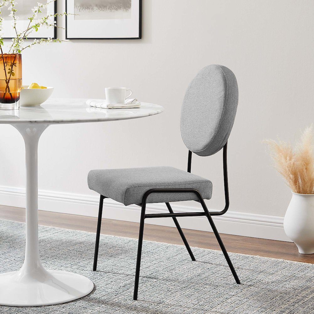 Craft Upholstered Fabric Dining Side Chairs Set of 2