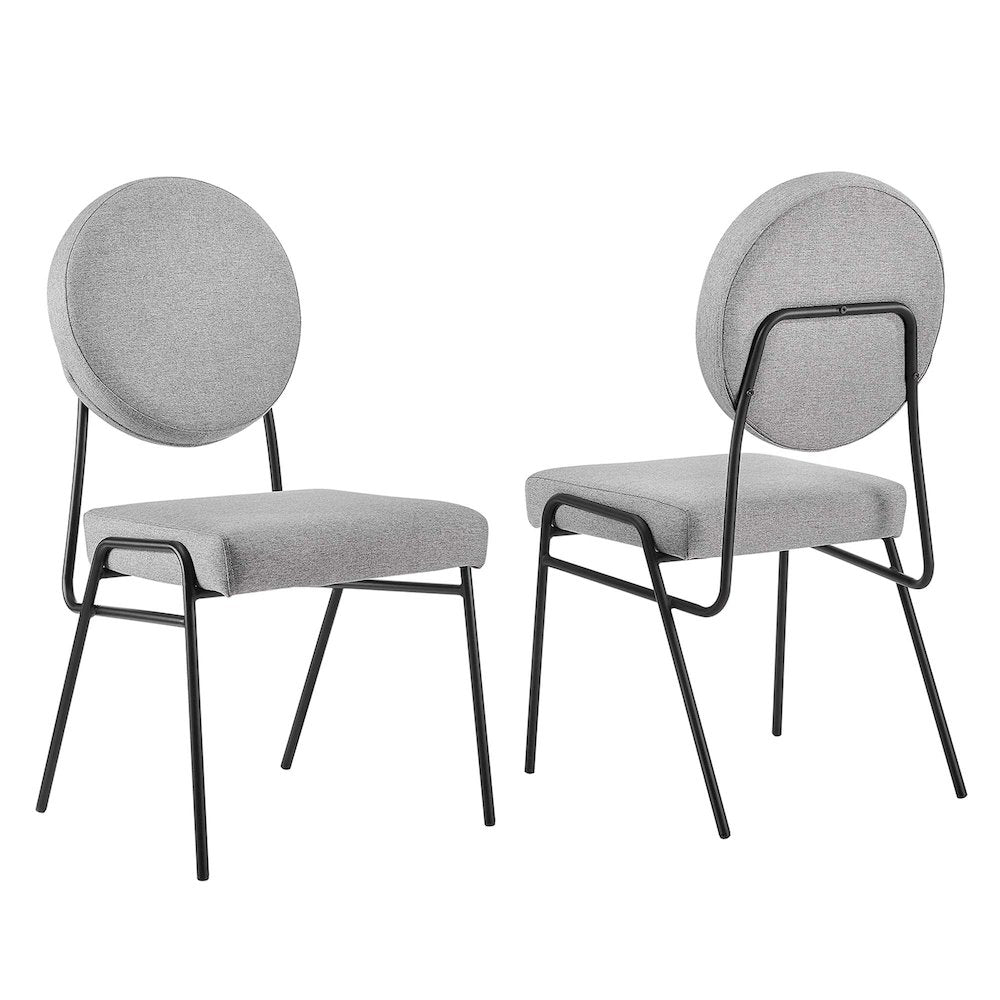 Craft Upholstered Fabric Dining Side Chairs Set of 2