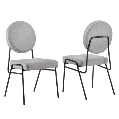 Craft Upholstered Fabric Dining Side Chairs Set of 2