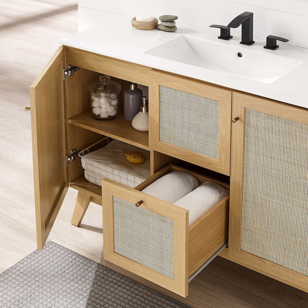 48” Single or Double Sink Bathroom Vanity Cabinet (Sink Basin Not Included)