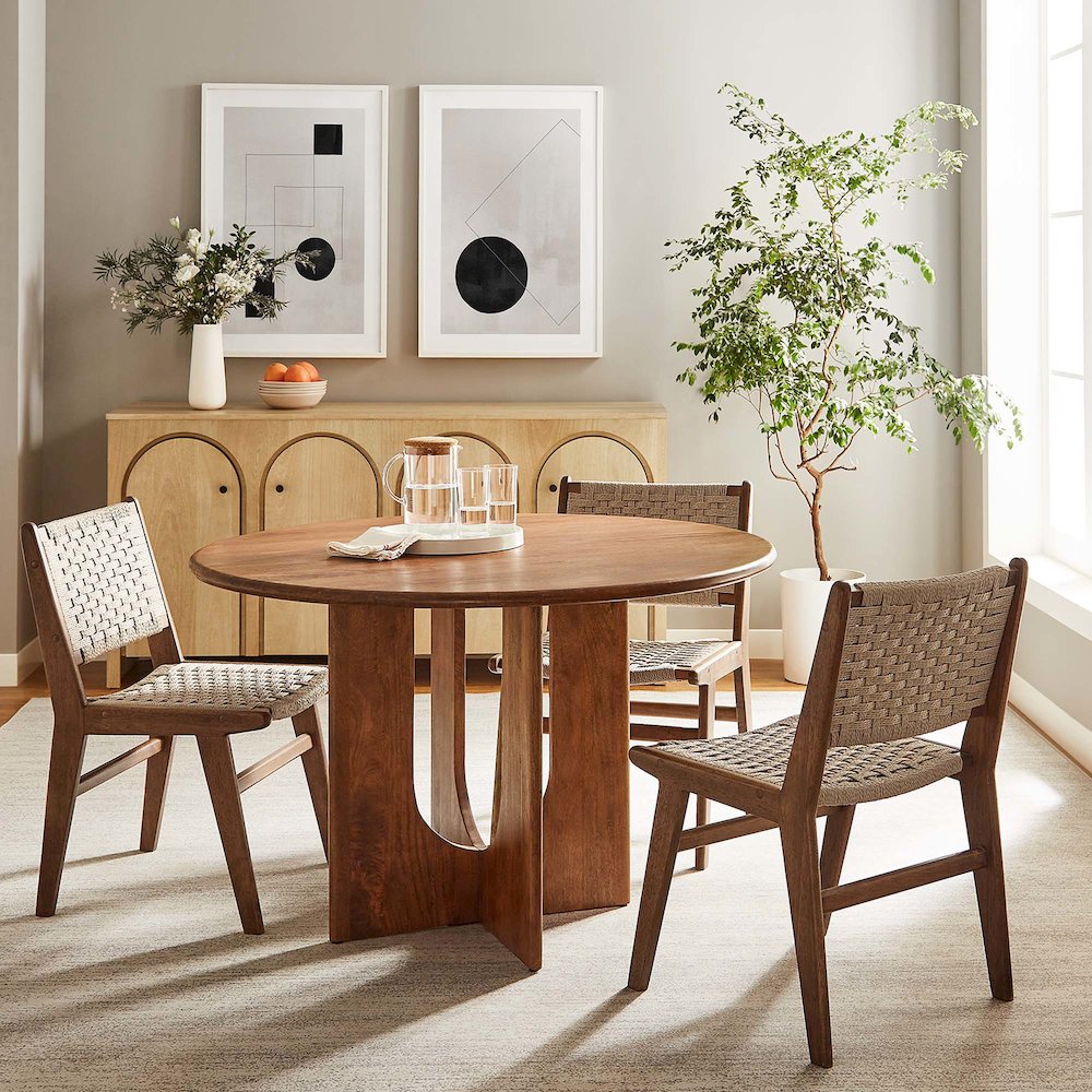 Rivian Round 48" Wood Dining Table