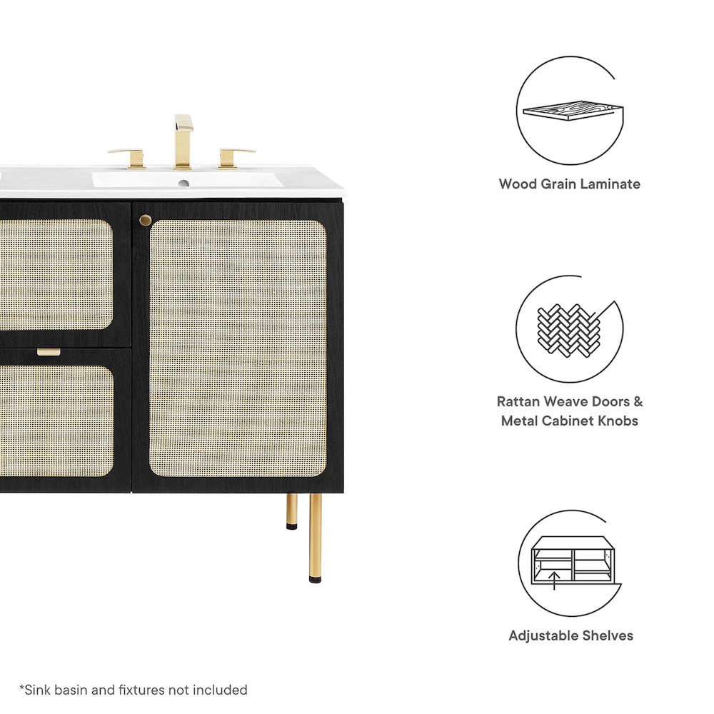 Chaucer 48" Bathroom Vanity Cabinet (Sink Basin Not Included)