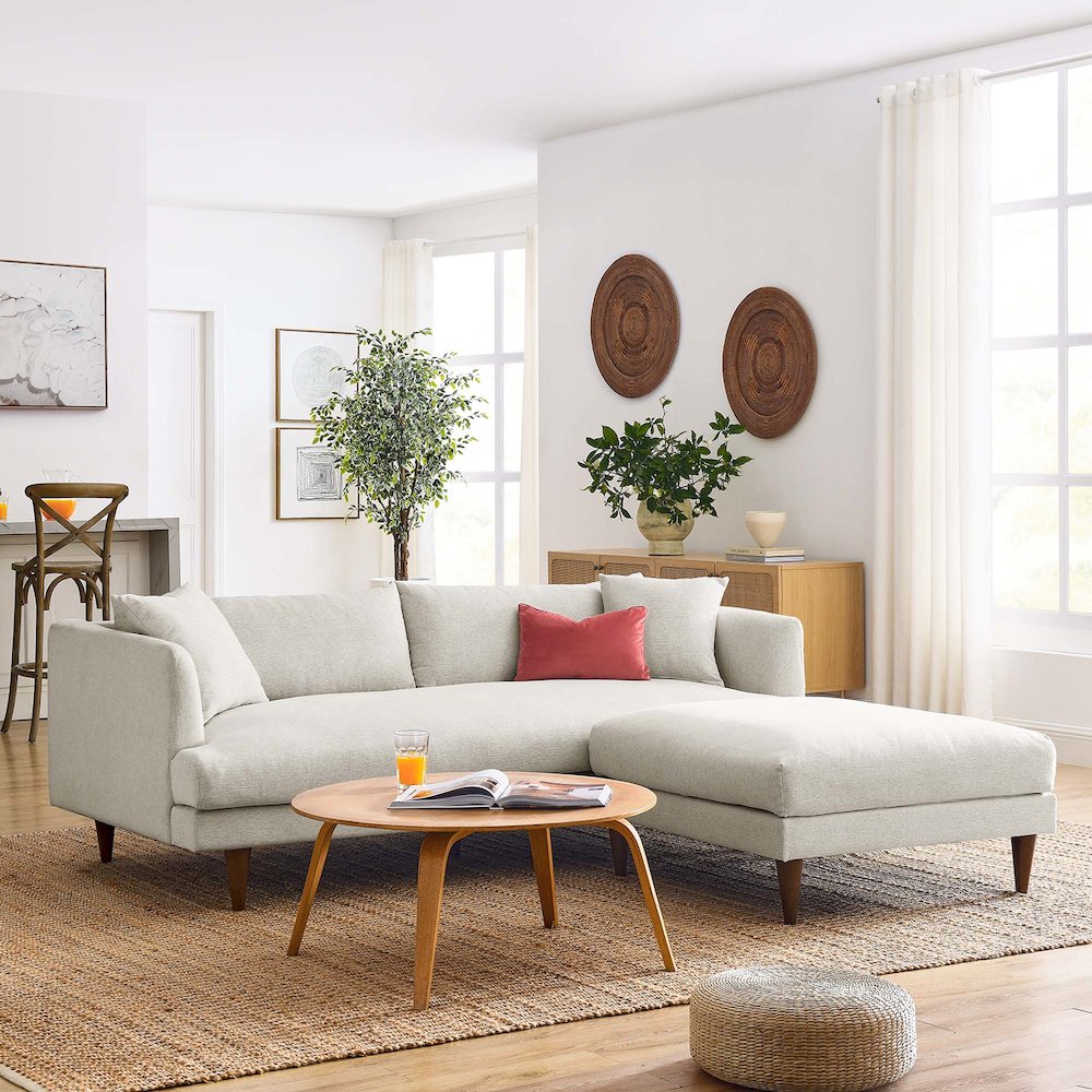 Zoya Down Filled Overstuffed Sofa and Ottoman Set