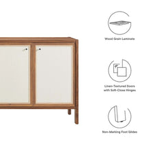 Capri 65" Wood Grain Sideboard Storage Cabinet