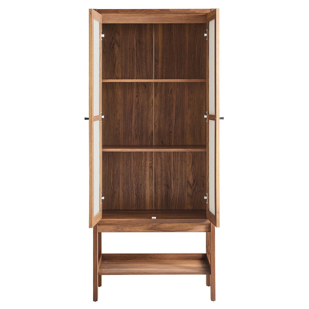 Capri Tall Wood Grain Standing Storage Cabinet