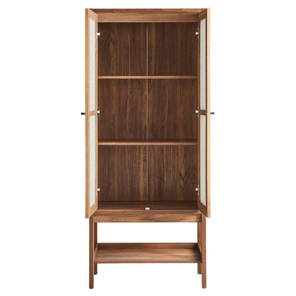 Capri Tall Wood Grain Standing Storage Cabinet