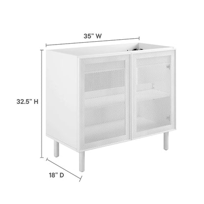 Calla 36" Perforated Metal Bathroom Vanity Cabinet (Sink Basin Not Included)