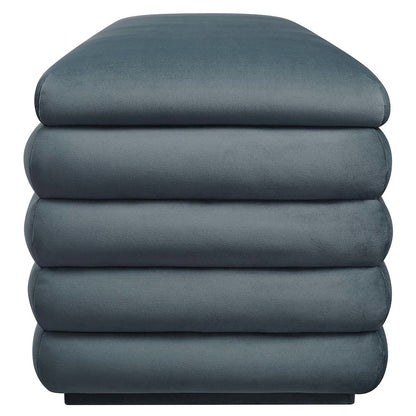 Mezzo Upholstered Performance Velvet Storage Bench