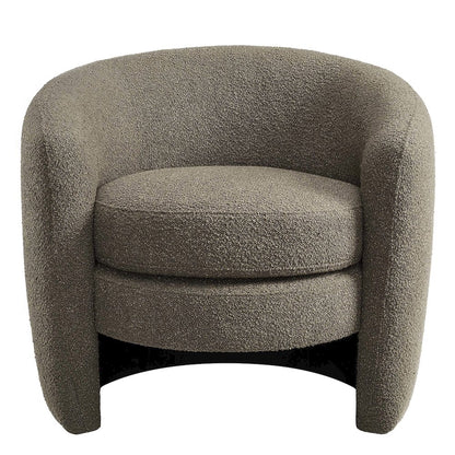 Affinity Upholstered Boucle Fabric Curved Back Armchair