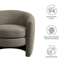 Affinity Upholstered Boucle Fabric Curved Back Armchair