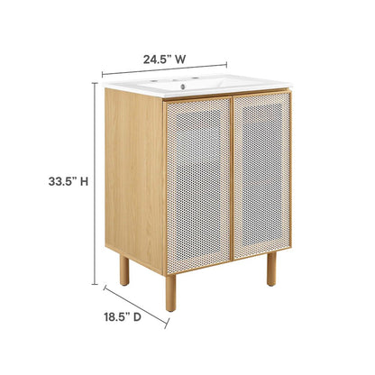 Calla 24" Perforated Metal Bathroom Vanity