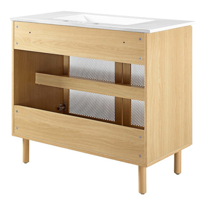 Calla 36" Perforated Metal Bathroom Vanity
