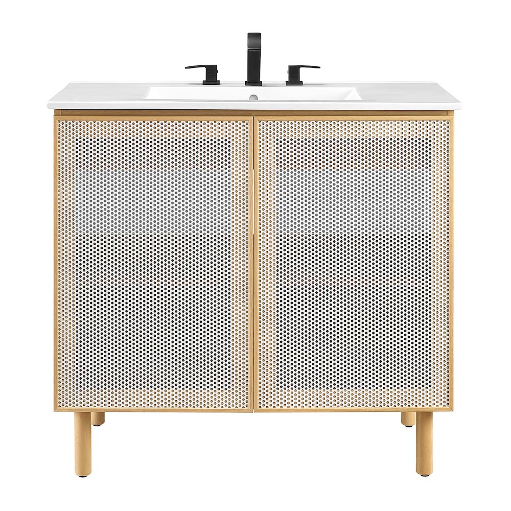 Calla 36" Perforated Metal Bathroom Vanity