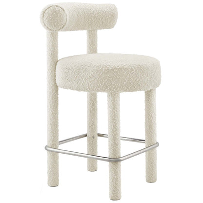 Toulouse Boucle Fabric Counter Stool Set of 2