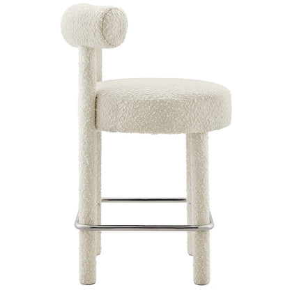 Toulouse Boucle Fabric Counter Stool Set of 2