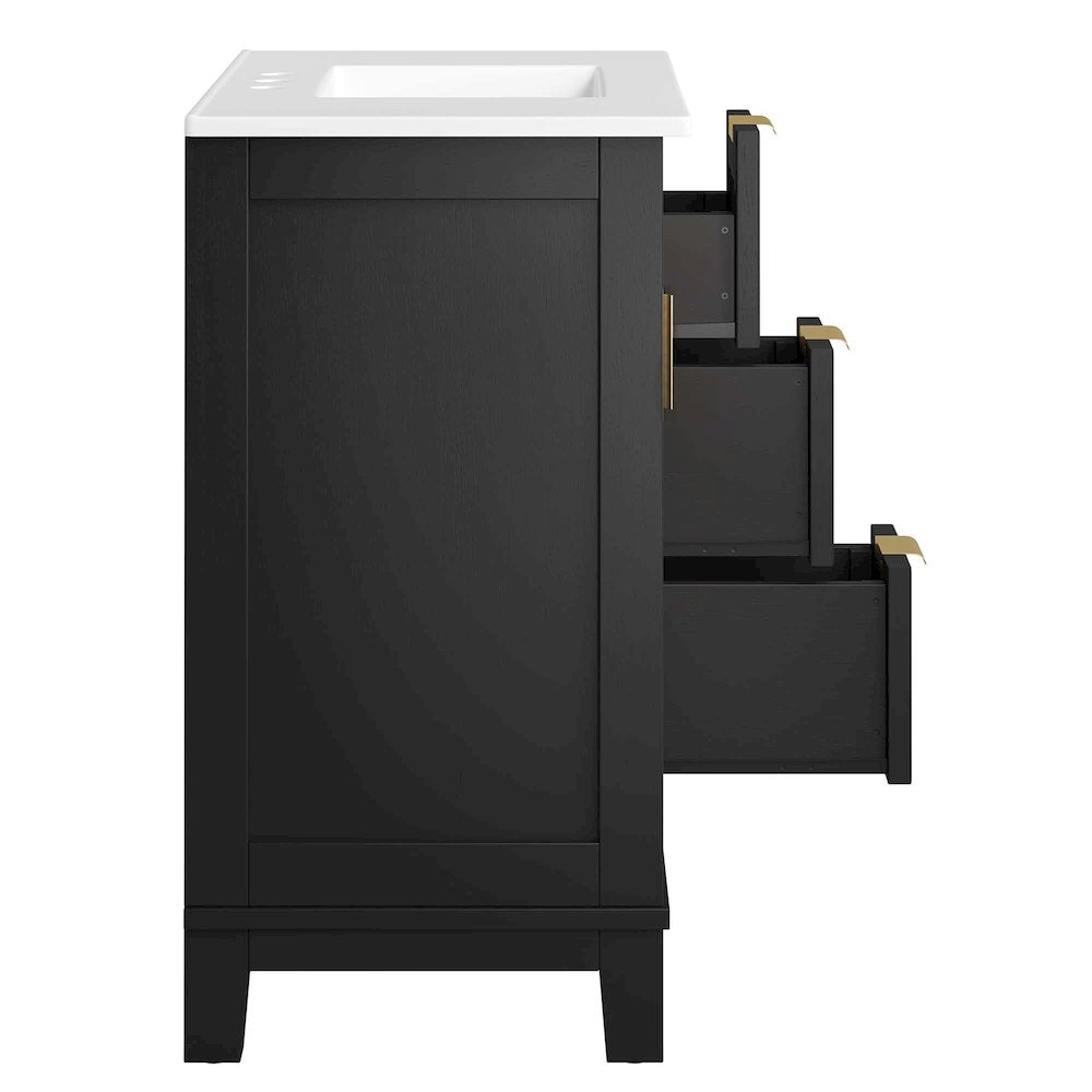 Dixie 36” Solid Wood Bathroom Vanity Cabinet