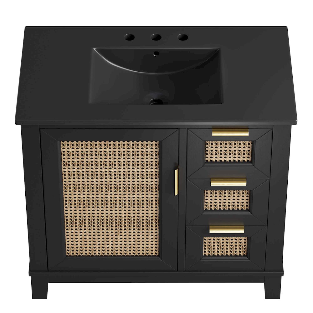 Dixie 36” Solid Wood Bathroom Vanity Cabinet