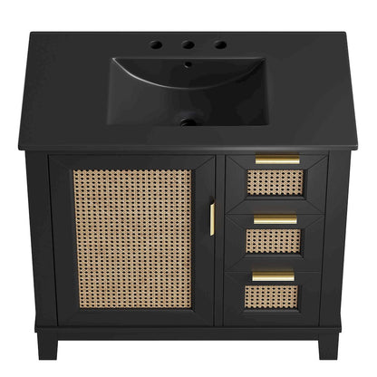 Dixie 36” Solid Wood Bathroom Vanity Cabinet
