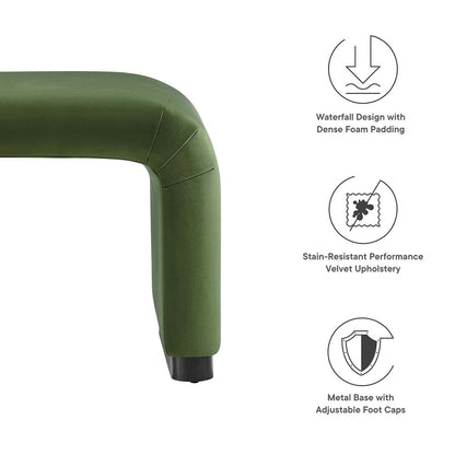 Koda Performance Velvet Waterfall Stool