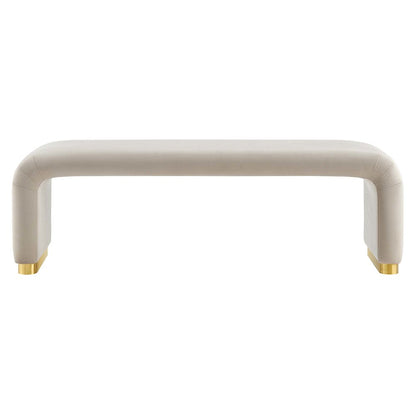 Koda Performance Velvet Waterfall Long Bench