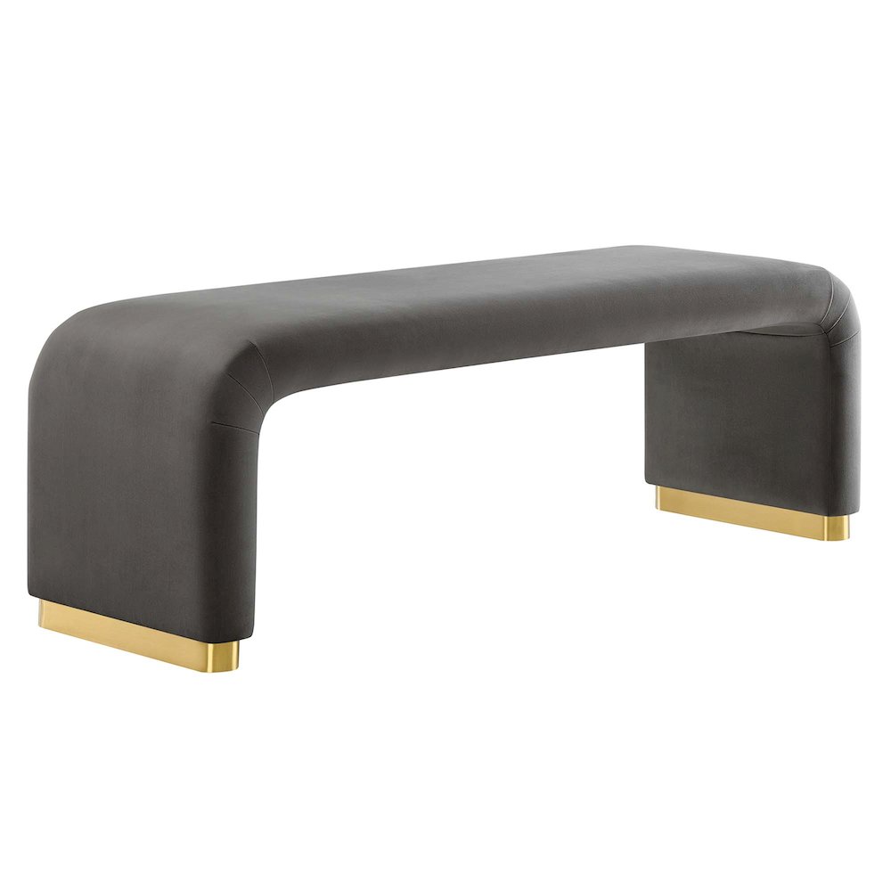 Koda Performance Velvet Waterfall Long Bench