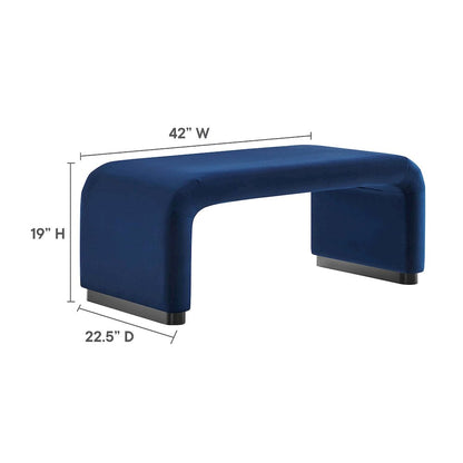 Koda Performance Velvet Waterfall Ottoman