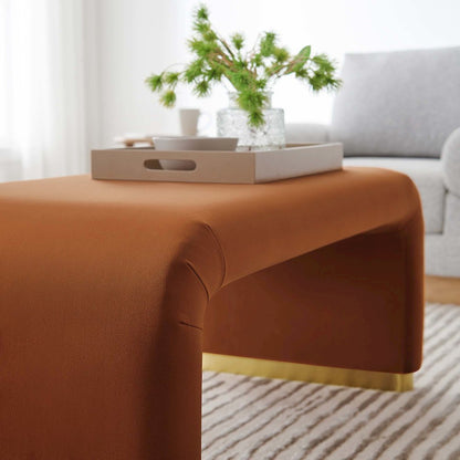 Koda Performance Velvet Waterfall Ottoman