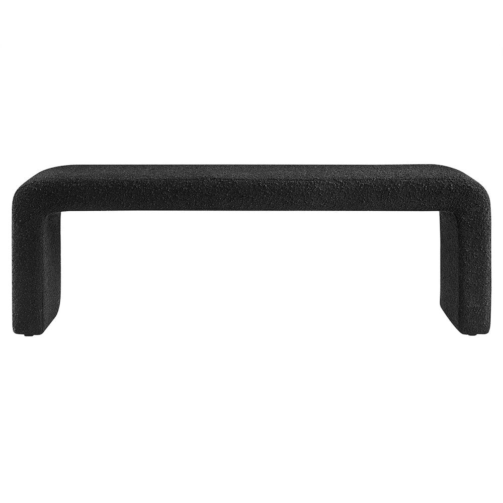 Simba Boucle Fabric Waterfall Long Bench