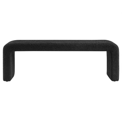 Simba Boucle Fabric Waterfall Long Bench