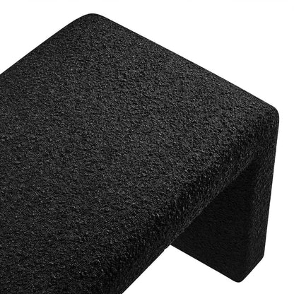 Simba Boucle Fabric Waterfall Long Bench