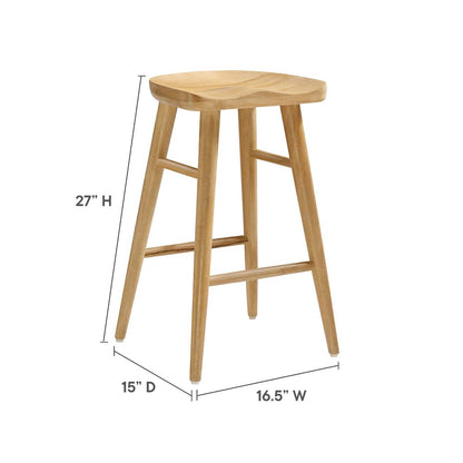 Saville Backless Wood Counter Stools Set of 2