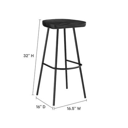 Concord Backless Wood Bar Stools Set of 2