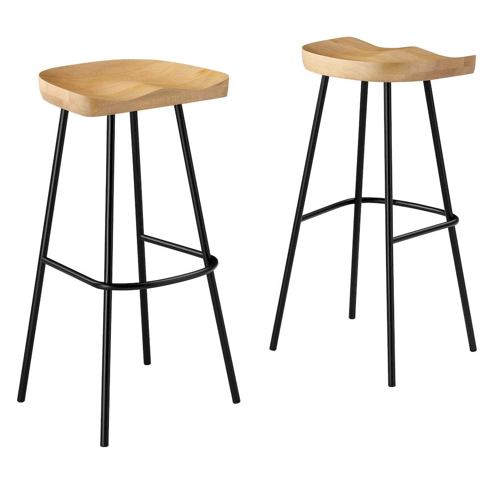 Concord Backless Wood Bar Stools Set of 2