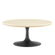 Lippa 36” Round Faux Travertine Coffee Table