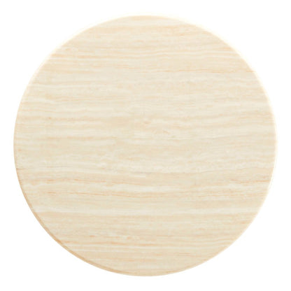 Lippa 36” Round Faux Travertine Coffee Table