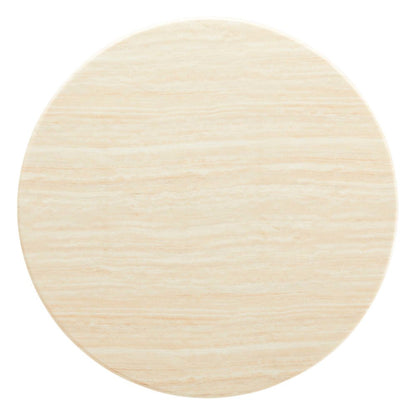 Lippa 48" Round Faux Travertine Dining Table