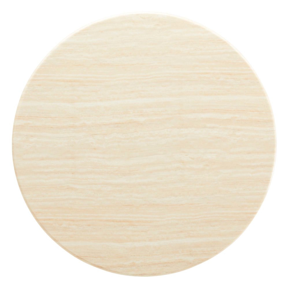 Lippa 48" Round Faux Travertine Dining Table