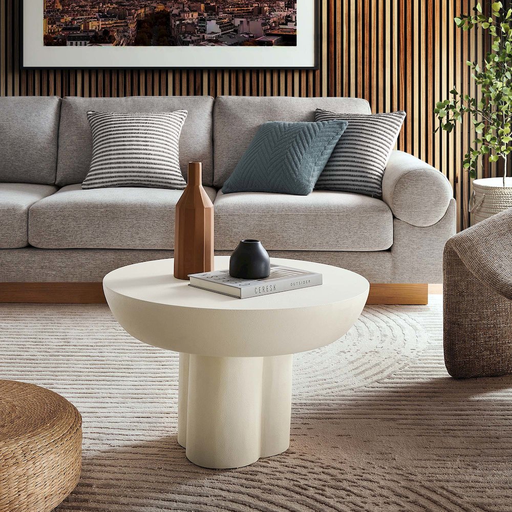 Caspian Round Concrete Coffee Table