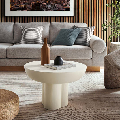 Caspian Round Concrete Coffee Table