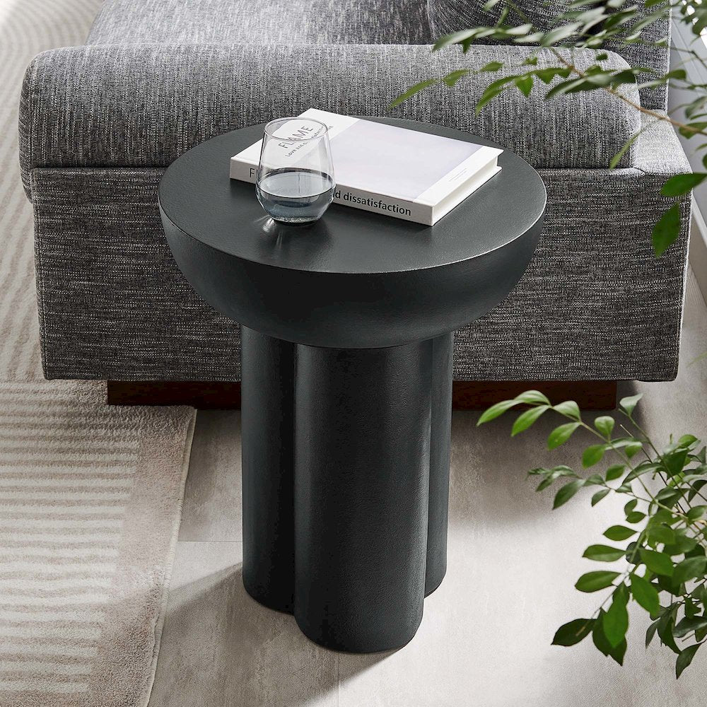 Caspian Round Concrete Side Table