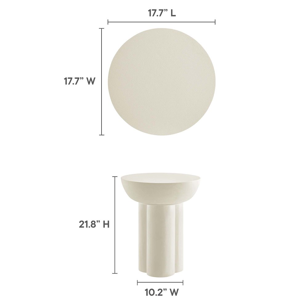 Caspian Round Concrete Side Table