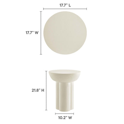 Caspian Round Concrete Side Table