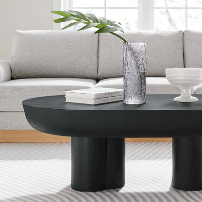 Caspian Oval Concrete Coffee Table