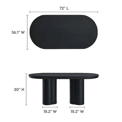 Caspian 72" Oval Concrete Dining Table