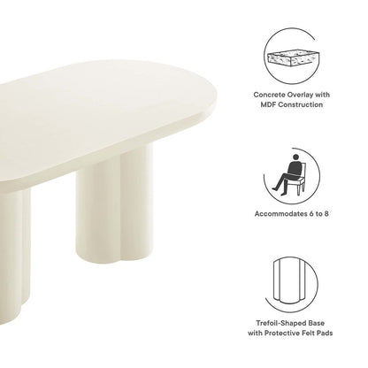 Caspian 72" Oval Concrete Dining Table