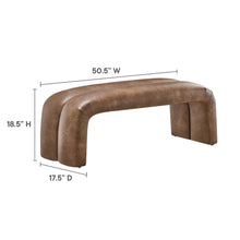 Dax 50.5" Vegan Leather Upholstered Accent Bench