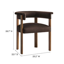 Imogen Performance Velvet Barrel Dining Chairs Set of 2