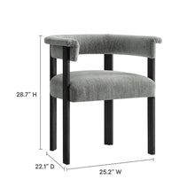 Imogen  Fabric Upholstered Barrel Dining Chairs Set of 2