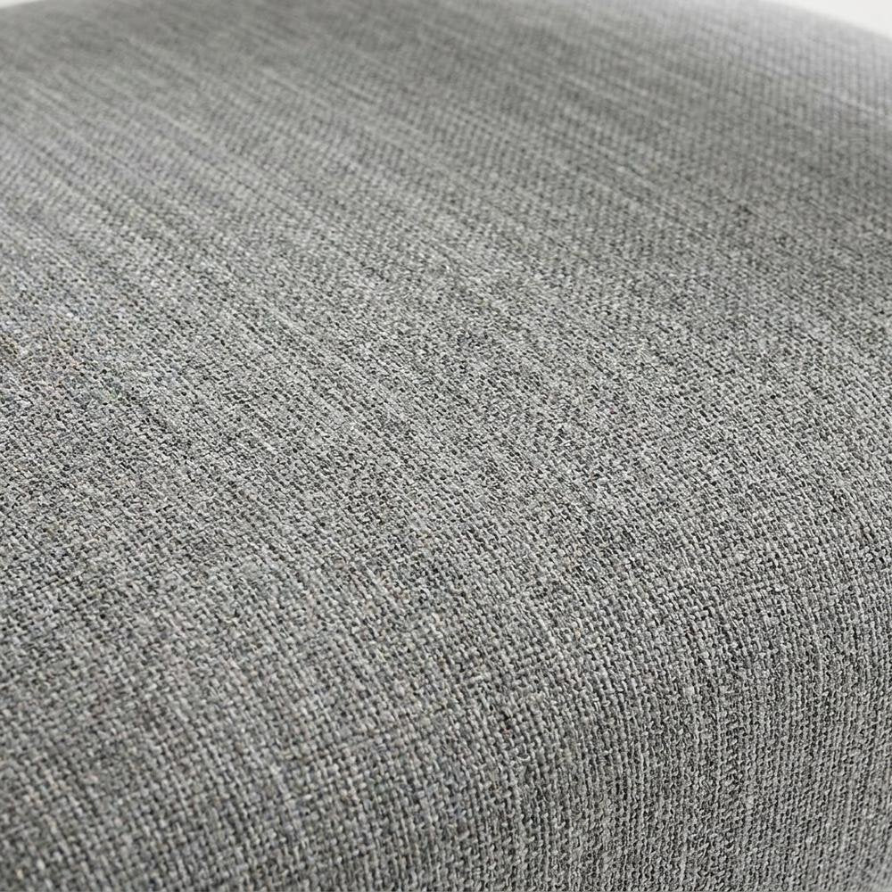 Fabric Upholstered Barrel Dining Chairs, Heathered Weave Gray Black, Set of 2